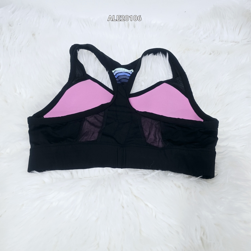 PINK Victoria's Secret Ultimate Black Sports Bra with Blue Accents Size Medium - Picture 9 of 12